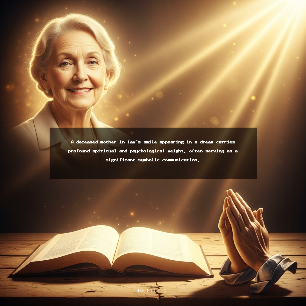 Spiritual Meaning of Your Late Mother-in-law Smiling at You