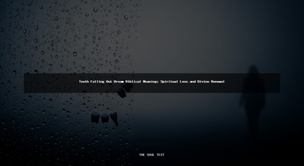 Teeth Falling Out Dream Biblical Meaning: Spiritual Loss and Divine Renewal