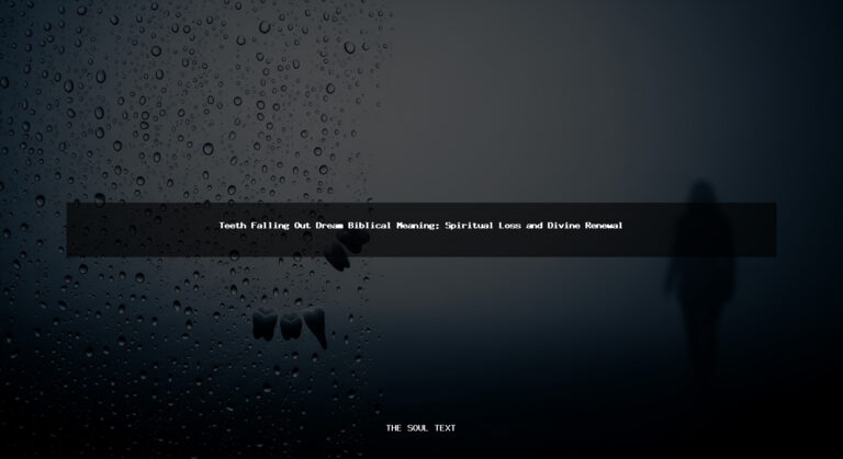 Teeth Falling Out Dream Biblical Meaning: Spiritual Loss and Divine Renewal
