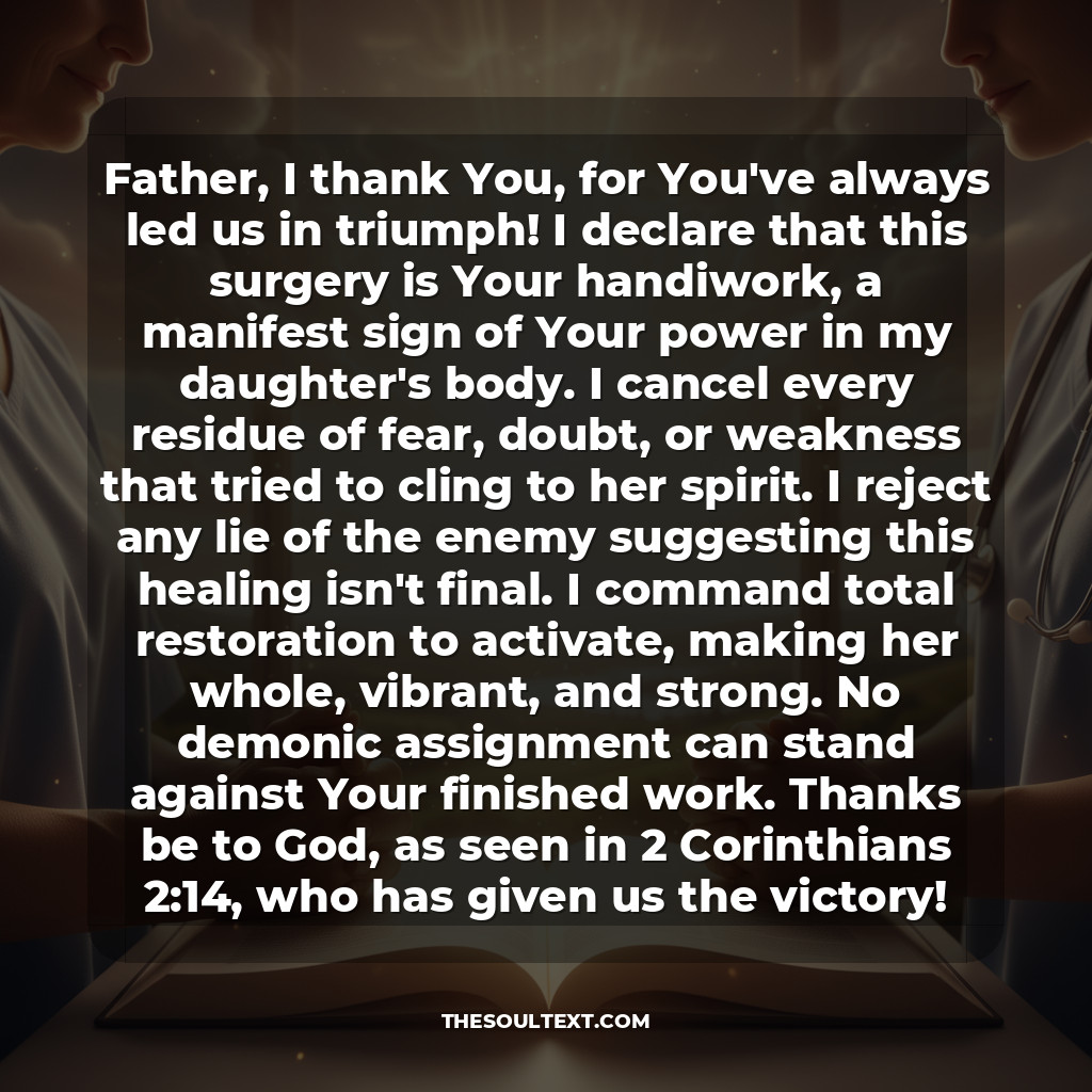 Thanksgiving Prayer After a Successful Surgery
