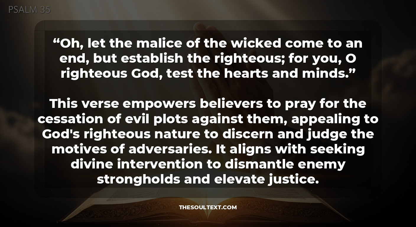 The Psalm 35 Dangerous Prayer Against Enemies