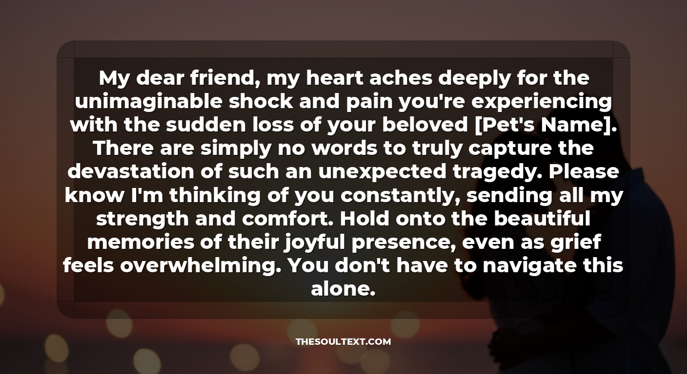 Touching Sudden Loss Sympathy Messages (tragic Accidents)
