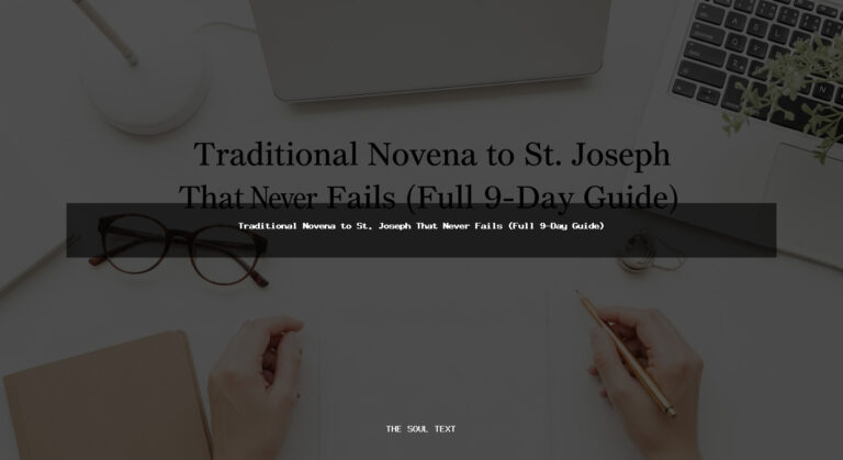 Traditional Novena to St. Joseph That Never Fails (Full 9-Day Guide)