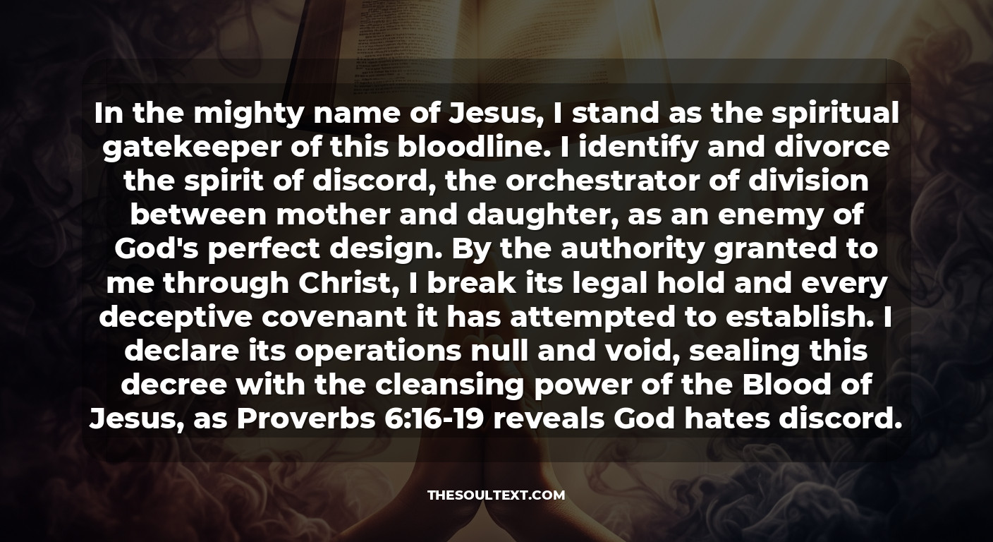 Warfare Prayer Against the Spirit of Discord and Confusion