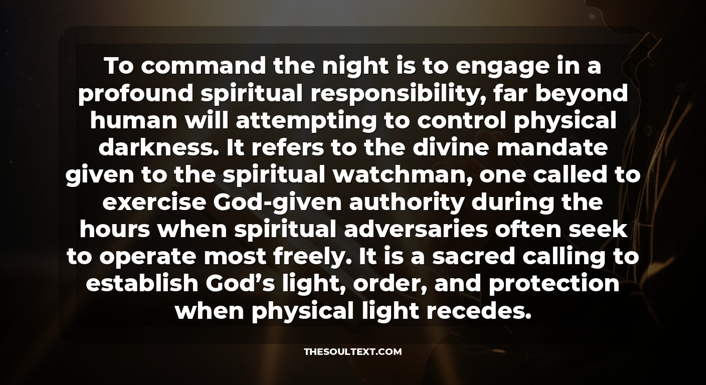What Does It Mean to Command the Night? (the Watchman's Duty)