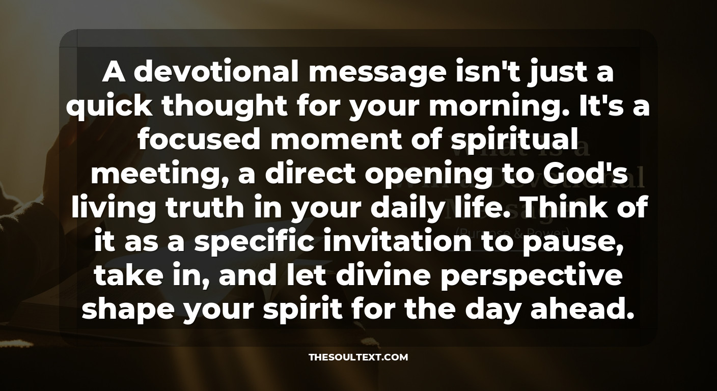 What Is a Devotional Message? (purpose & Power)