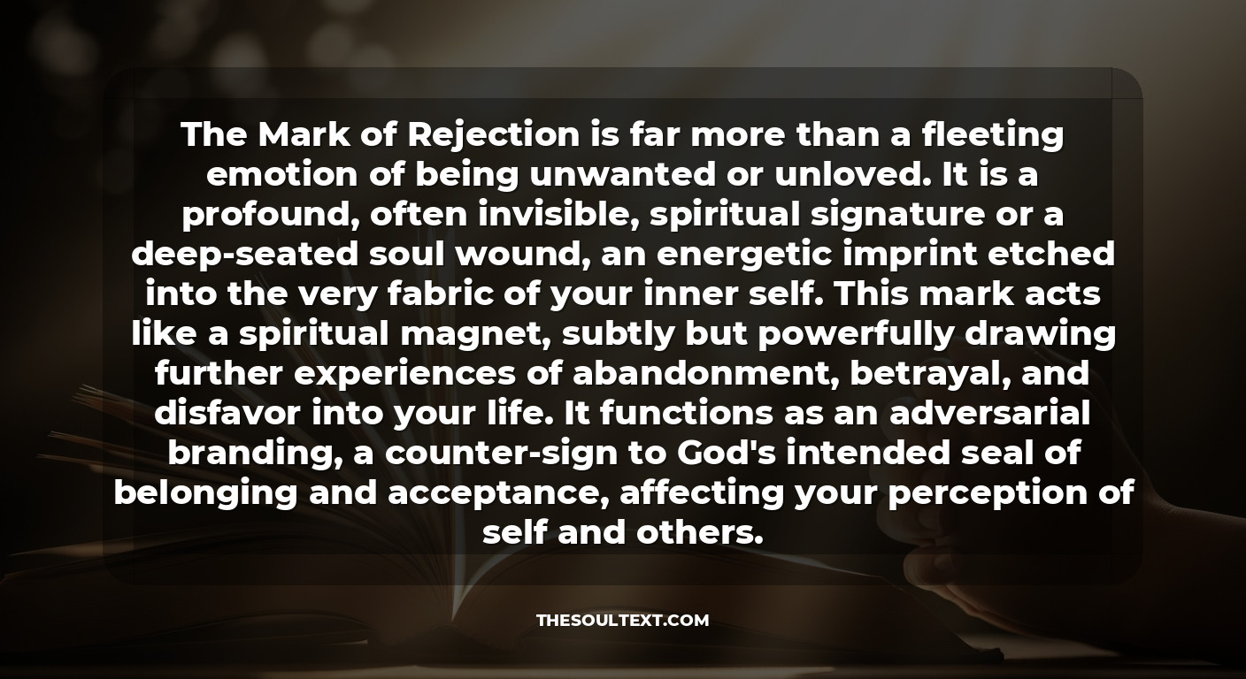 What Is the Mark of Rejection? (spiritual Diagnosis)