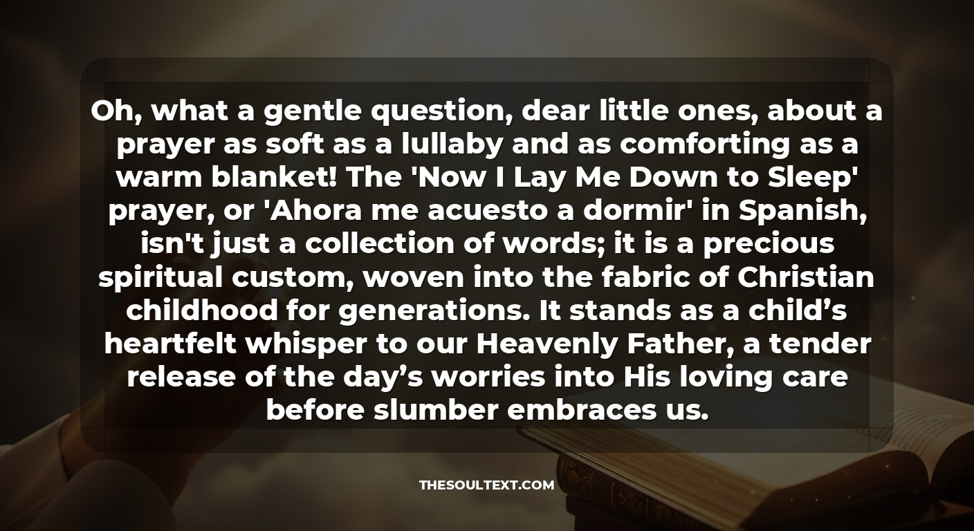 What Is the Now I Lay Me Down to Sleep Prayer in Spanish?