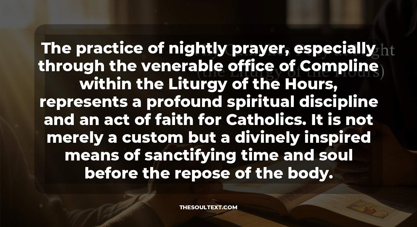 Why Catholics Pray at Night (the Liturgy of the Hours)