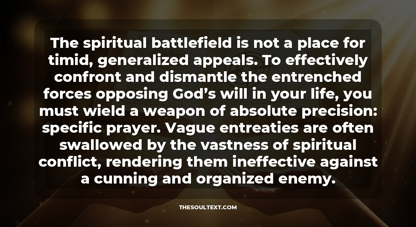 Why You Need a Specific Prayer (precision Warfare Strategy)
