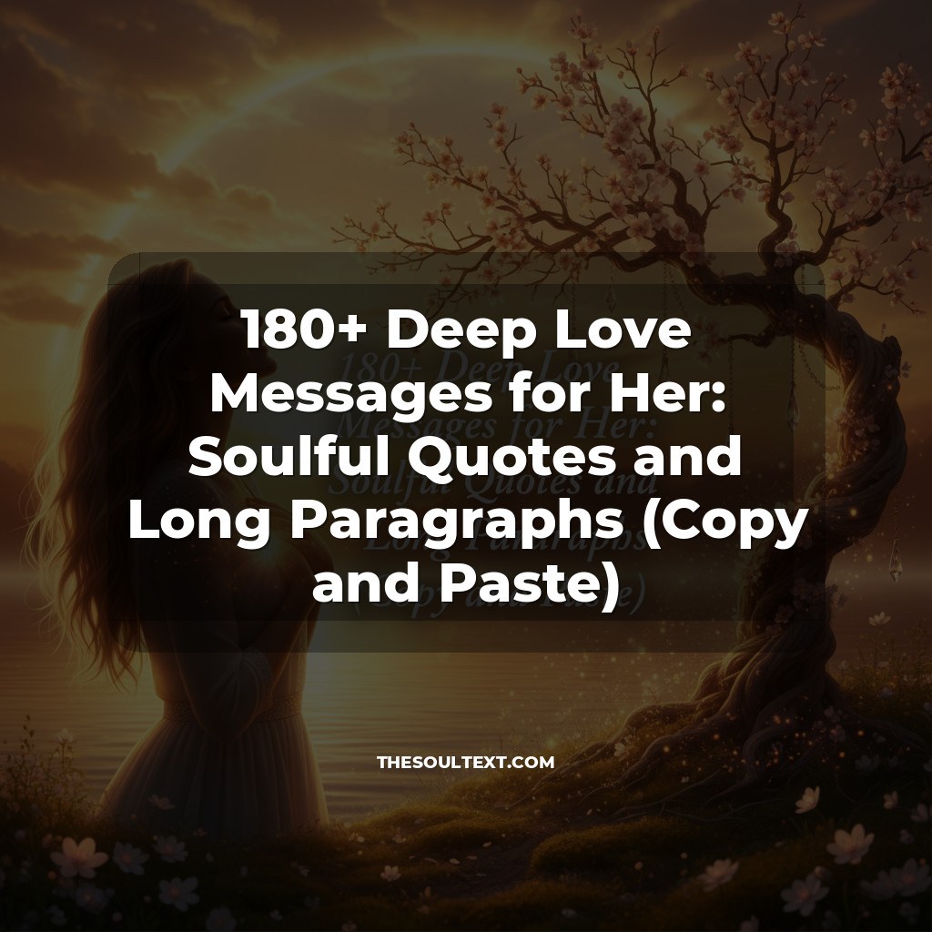 Story: 180+ Deep Love Messages for Her: Soulful Quotes and Long Paragraphs (Copy and Paste)
