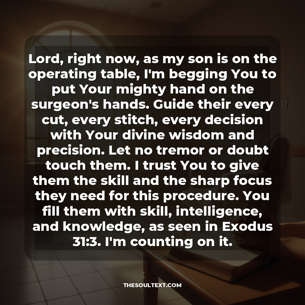 A Parent's Prayer for Peace in the Surgical Waiting Room