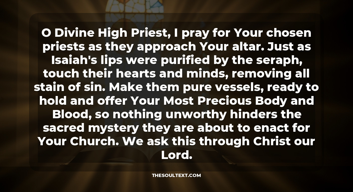 A Prayer for Priests Before They Celebrate Mass