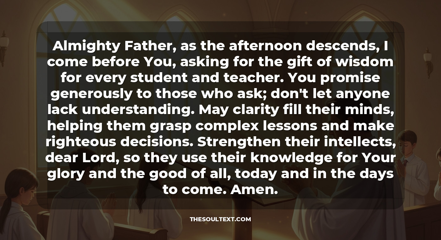 Catholic Afternoon Prayer for School (students & Teachers)