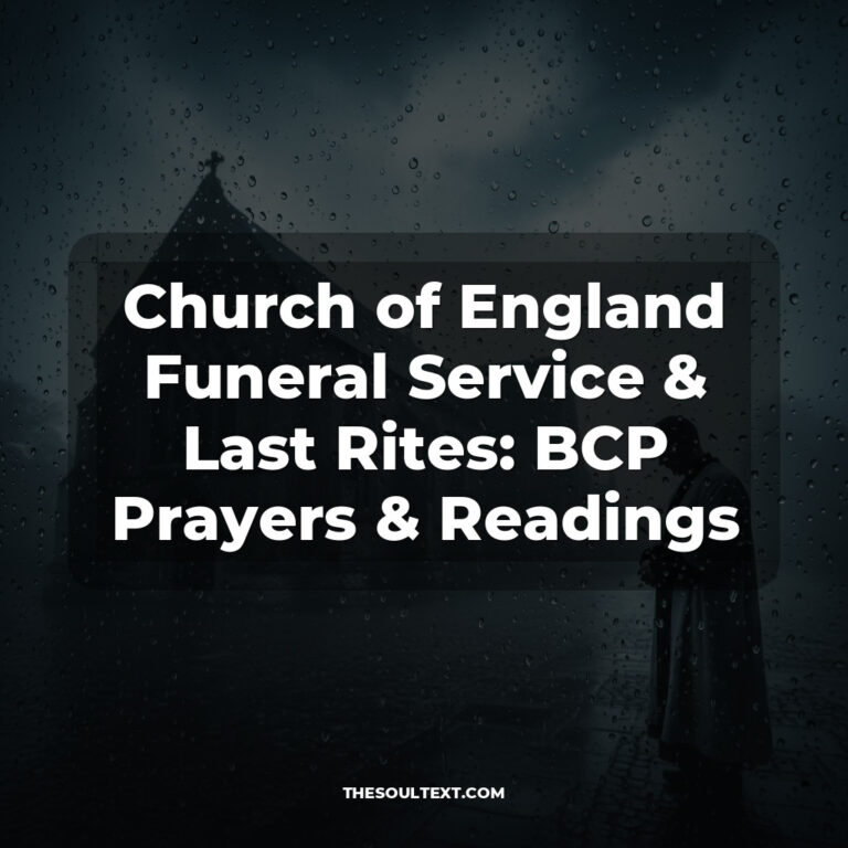 Church of England Funeral Service & Last Rites: BCP Prayers & Readings