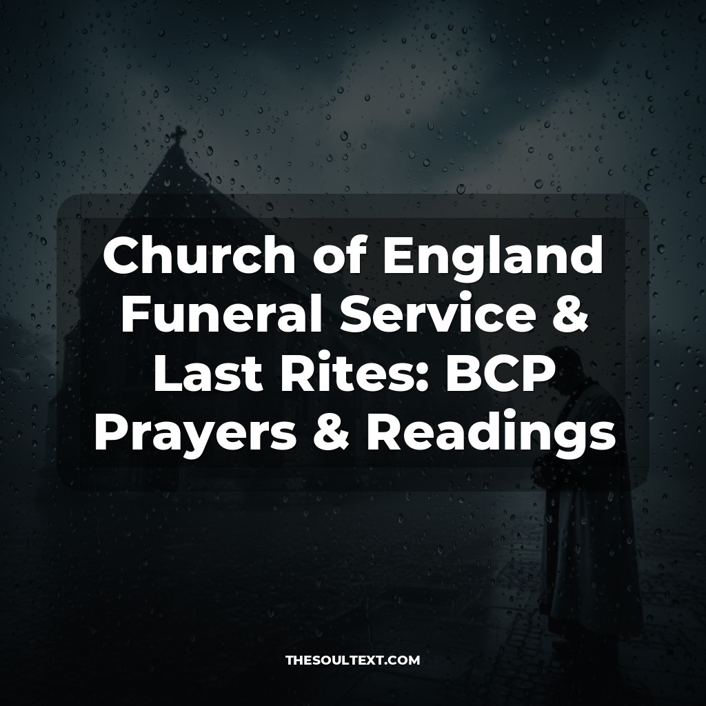 Church of England Funeral Service & Last Rites: BCP Prayers & Readings