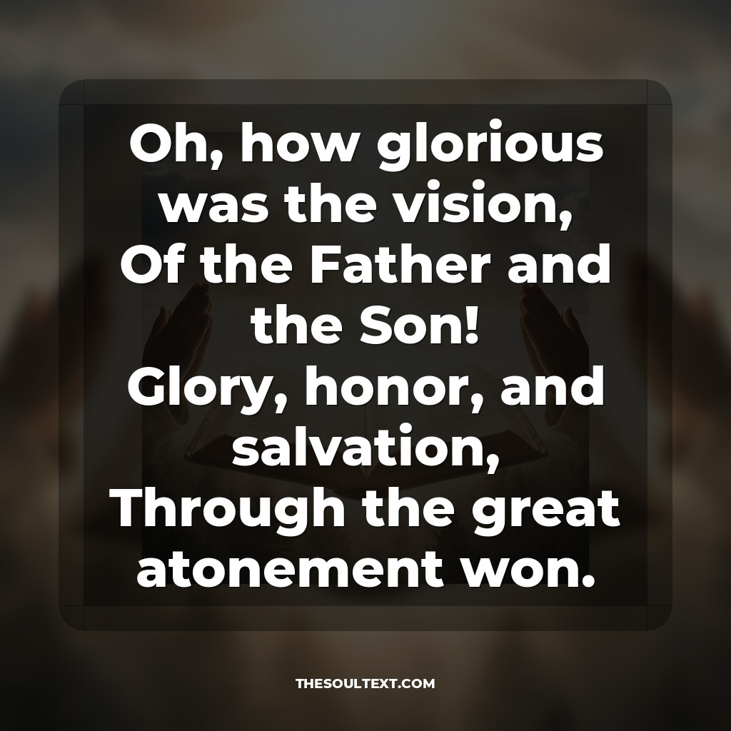 "joseph Smith's First Prayer" Traditional Hymn Lyrics