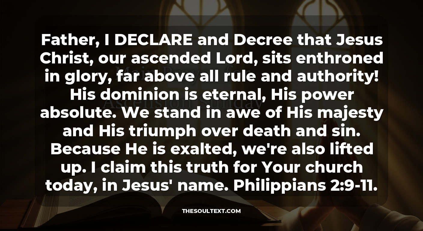 Powerful Pastoral Prayer for Ascension Sunday (the Main Prayer)