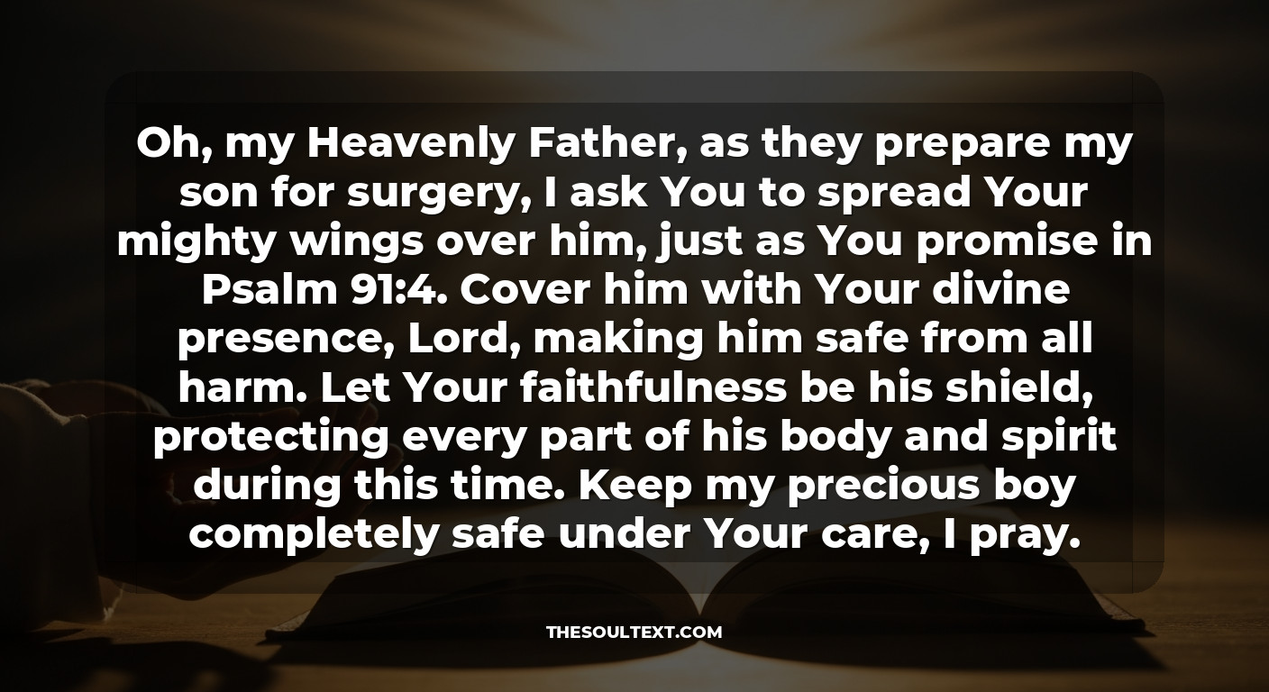 Powerful Prayer for a Child Having Surgery (the Master Covering)