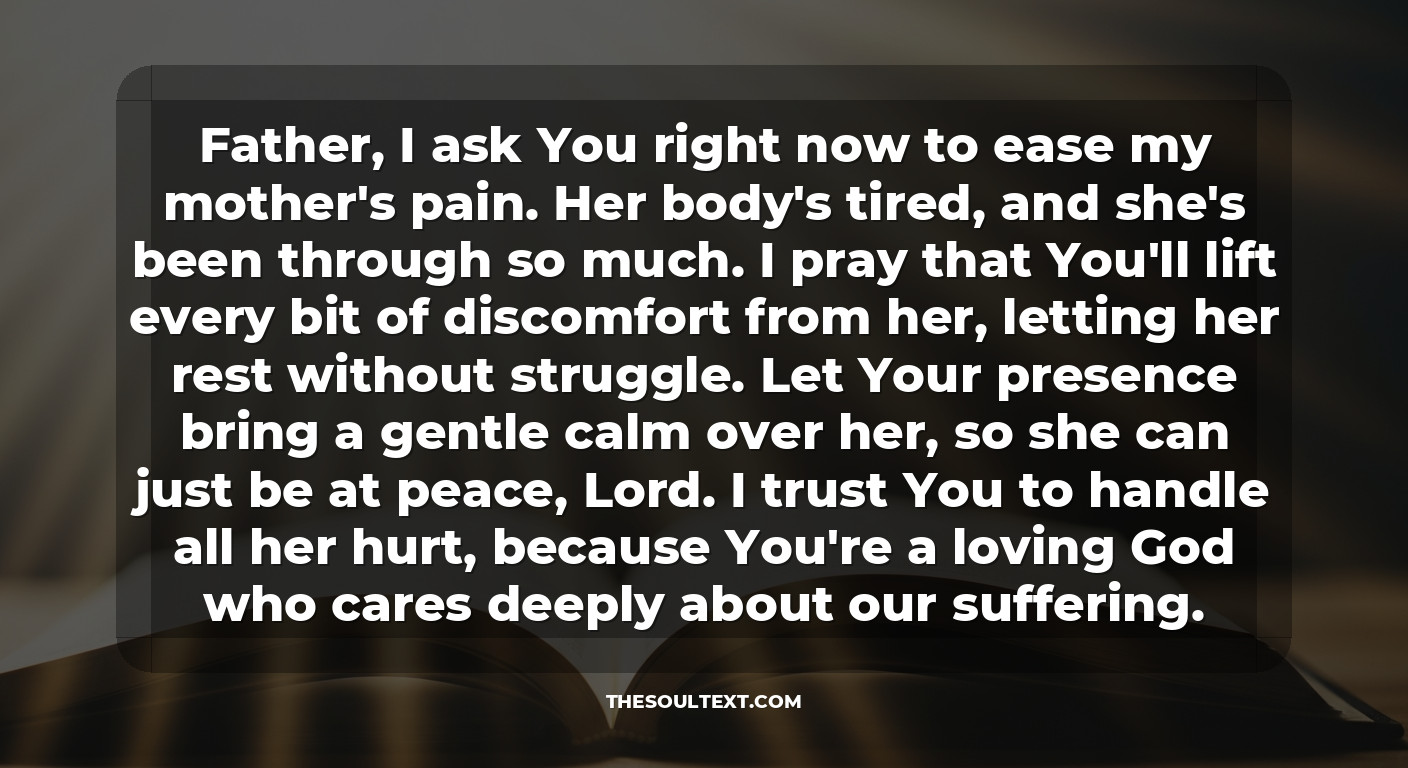 Prayer for a Sick Mother-in-law to Pass Peacefully (the Prayer of Release)