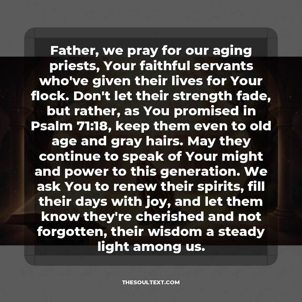 Prayer for Aging, Sick, and Retired Priests
