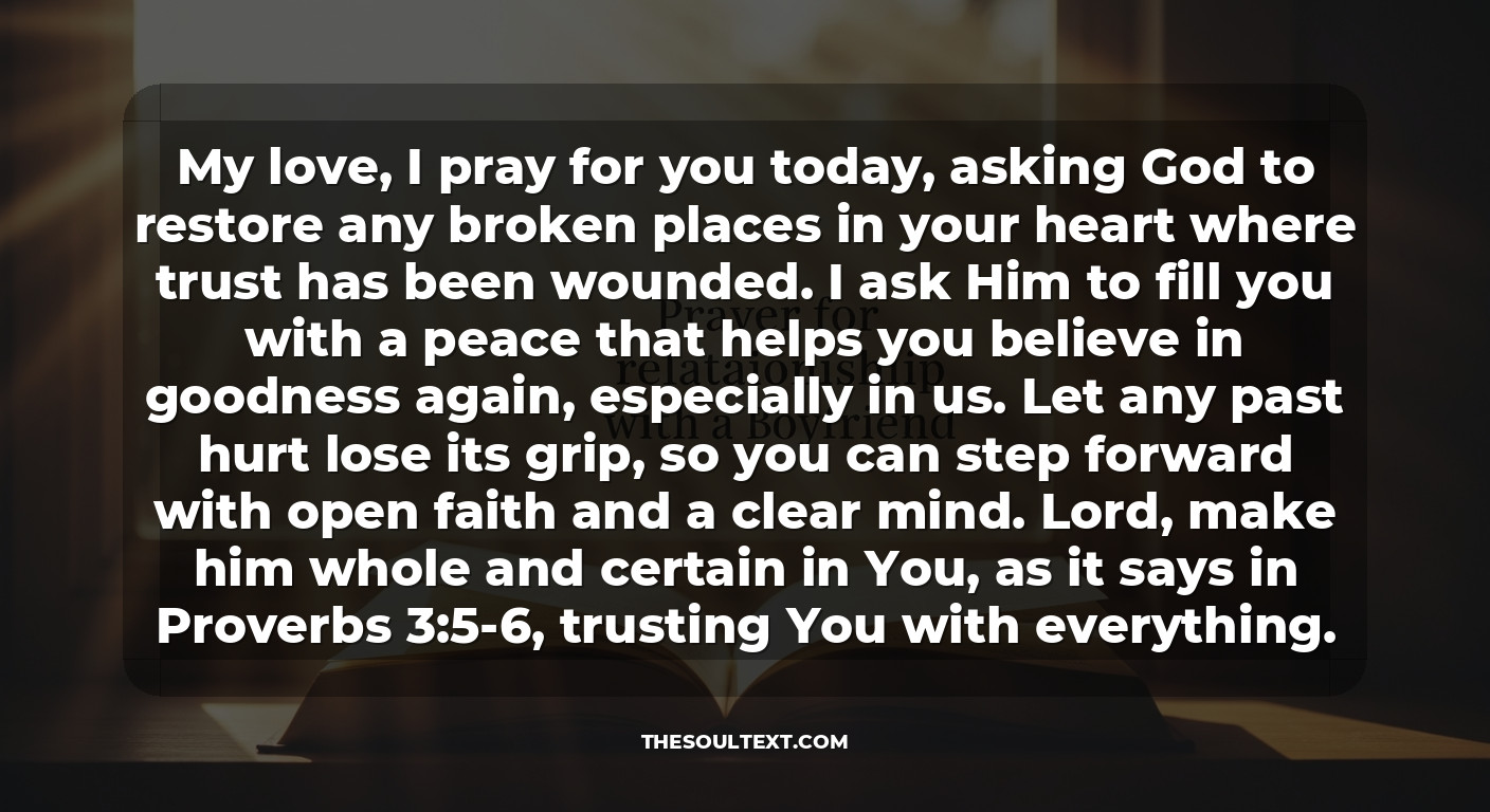 Prayer for Healing Relationship with Boyfriend (trust)