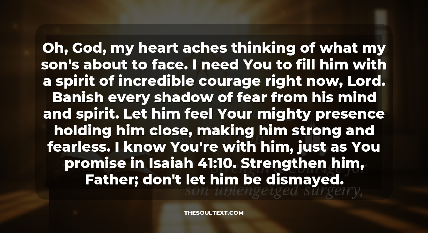 Prayer for Son Having Surgery (strength and Courage)