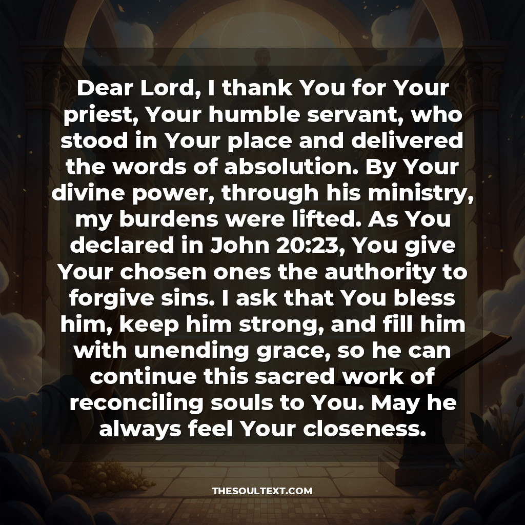 Prayer of Gratitude for a Priest Who Heard Your Confession