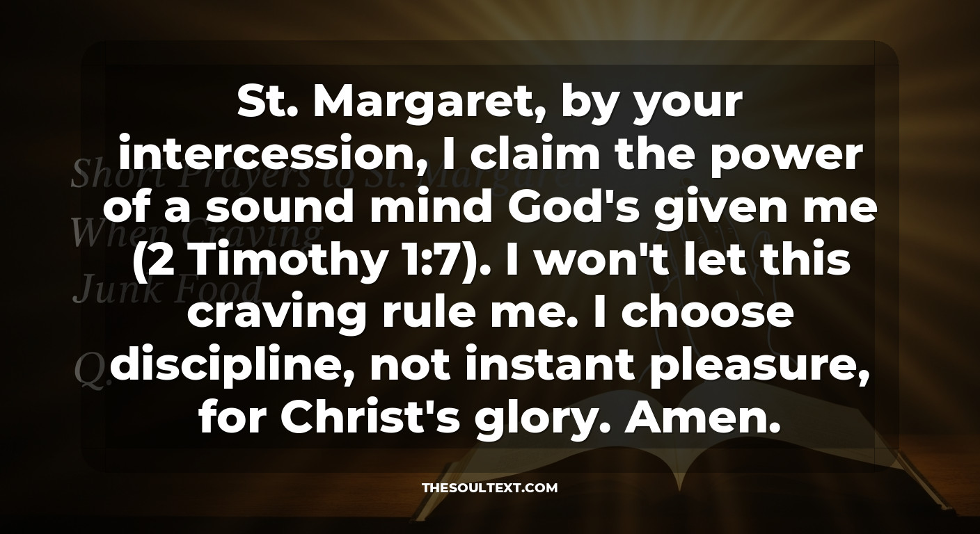 Short Prayers to St. Margaret When Craving Junk Food