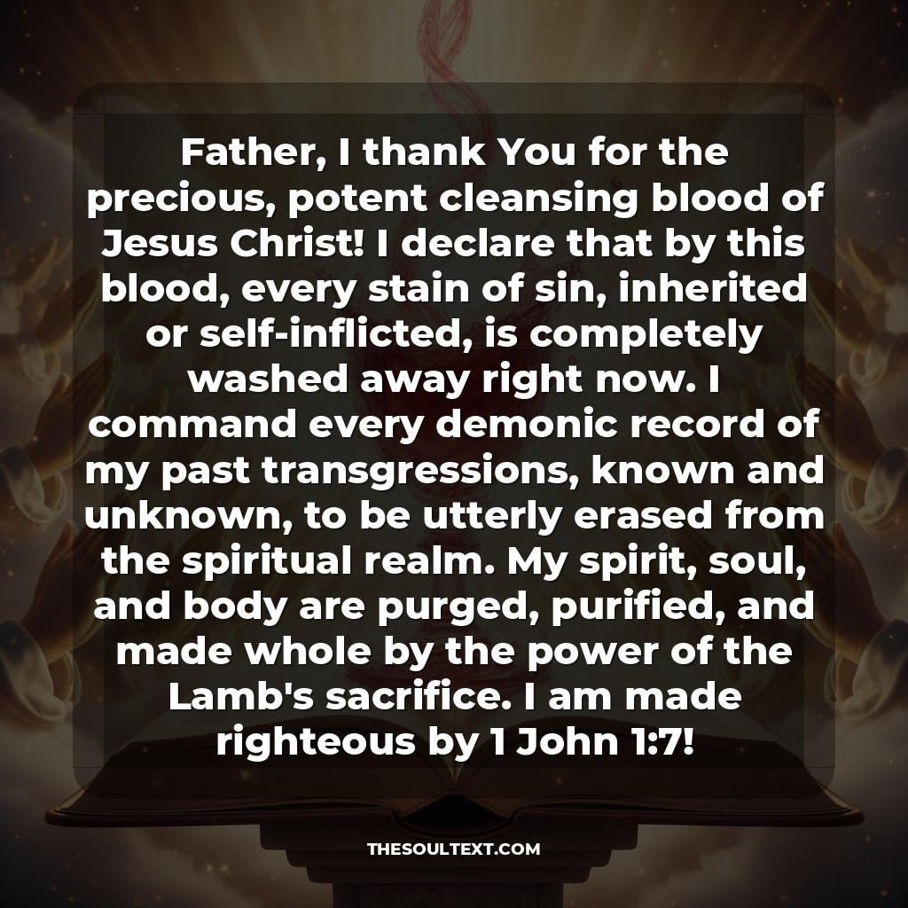 Thanksgiving Prayer for the Cleansing Blood of Jesus