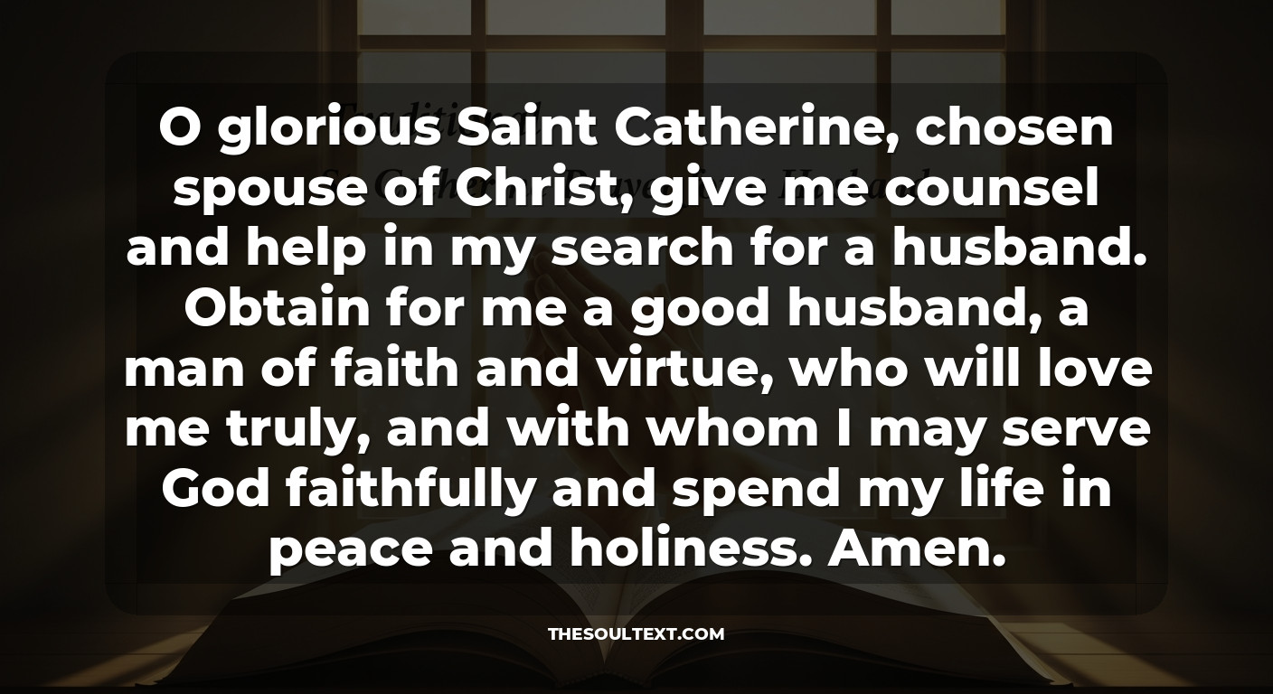 The Traditional St. Catherine Prayer Text for a Husband