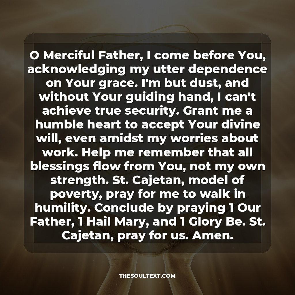 A 9-day Novena for Job Security (to St. Cajetan)