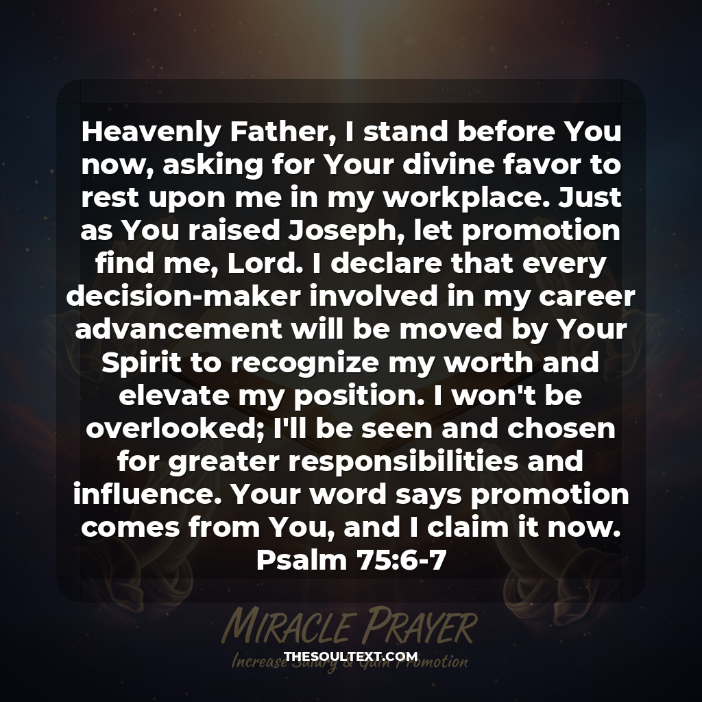 Miracle Prayer to Increase Salary and Gain Promotion